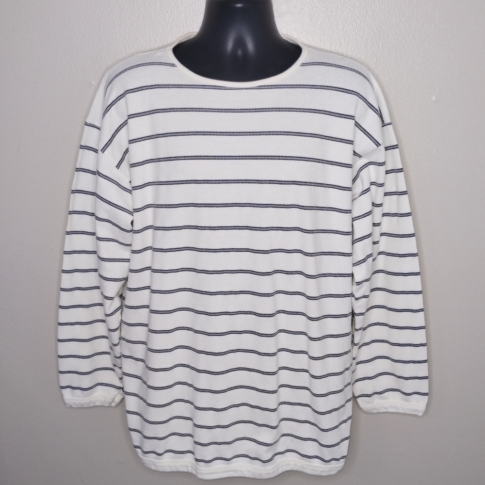 Vintage 90s Carolina Clothing Mens XL Shirt Striped Knit Long Sleeve Made In USA